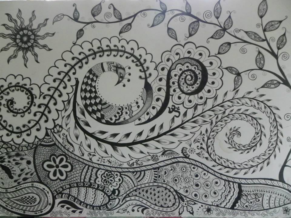 Mehndi Art on&nbsp;Cardk